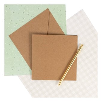 Kraft Cards and Envelopes 6 x 6 Inches 50 Pack