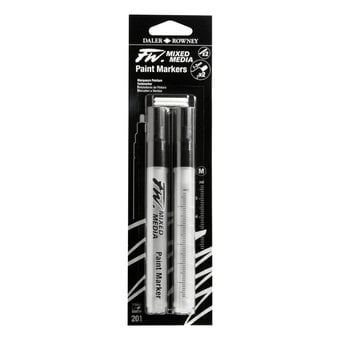 Daler-Rowney FW Round Mixed Media Markers and Nibs 1-2mm 2 Pack