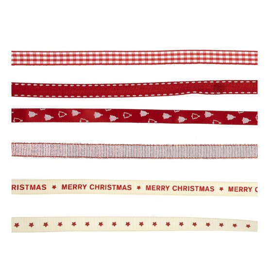 Mixed Christmas Ribbons and Trims 2m 18 Pack  image number 3