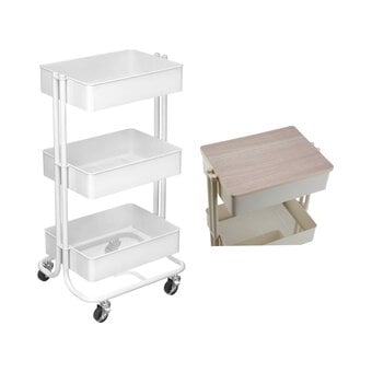 White Trolley and Natural Topper Bundle