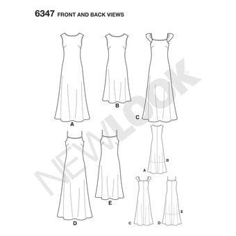 New Look Women's Dress Sewing Pattern 6347 image number 2
