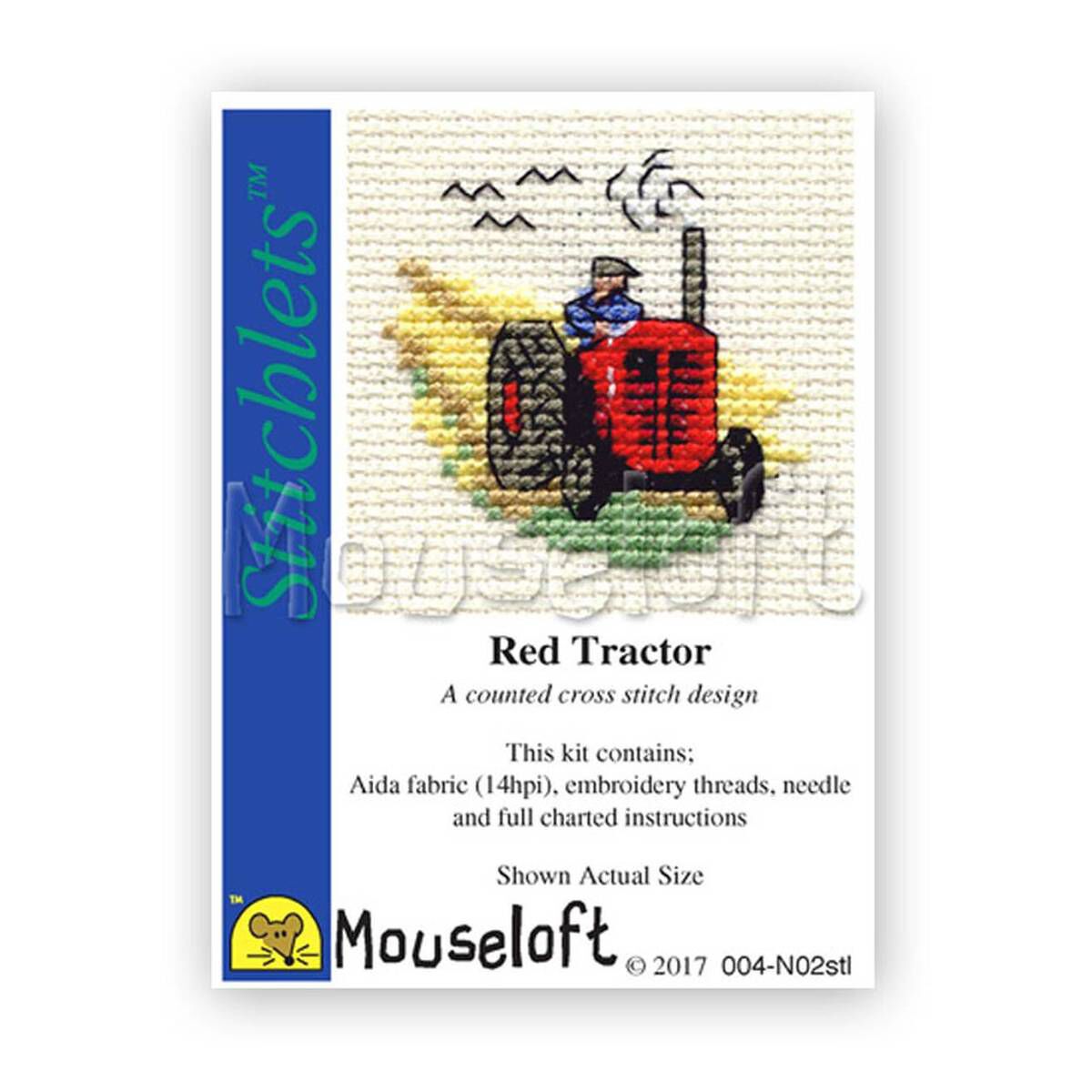 Red Tractor Stitchlets Collection Mouseloft Mini Cross Stitch Kit 
