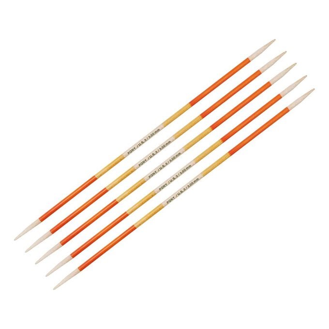 Pony Flair Double Ended Knitting Needles 20cm 3mm 5 Pack