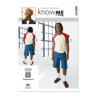 Know Me Men's T-Shirt and Shorts  Sewing Pattern ME2121 (AA 34-42)