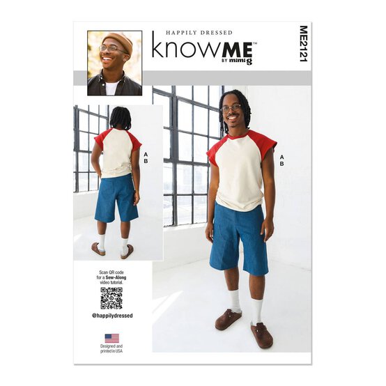 Know Me Men's T-Shirt and Shorts  Sewing Pattern ME2121 (AA 34-42) image number 1