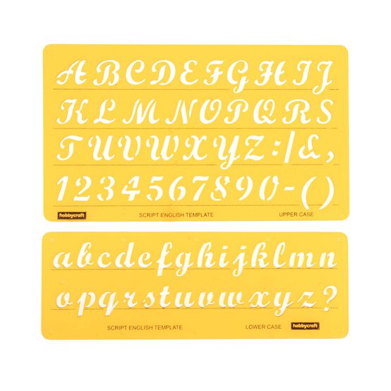 Script Letter Stencil Set 2 Pack image number 1