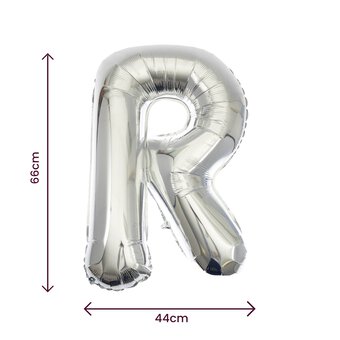 Extra Large Silver Foil Letter R Balloon image number 2