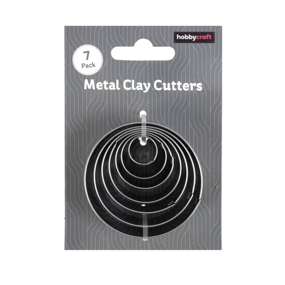 Circular Metal Clay Cutters 7 Pack  image number 1