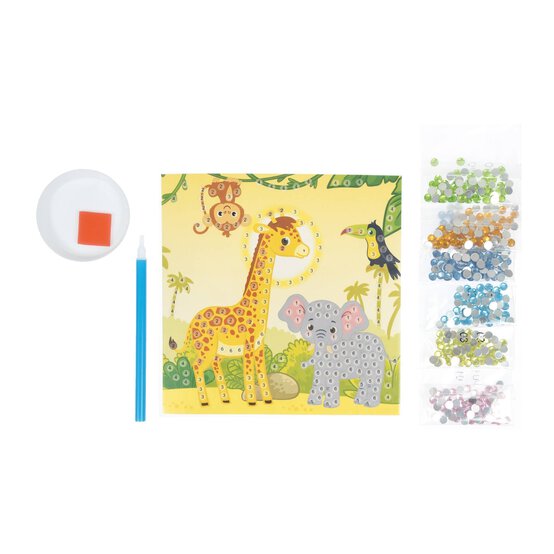 Jungle Animals Magical Gem Art Kit image number 2