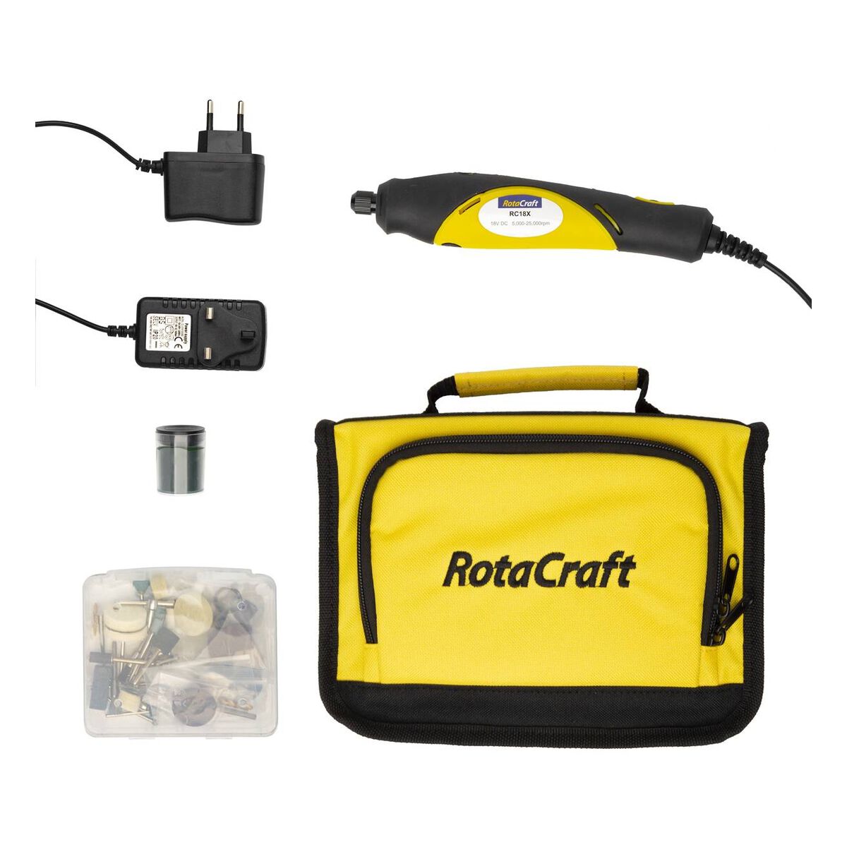 Rotacraft RC18X Variable Speed Mini Rotary Tool Kit Hobbycraft