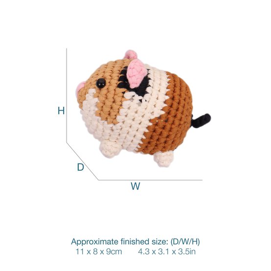 Trimits Beginner&rsquo;s Amigurumi Crochet Guinea Pig Kit image number 6