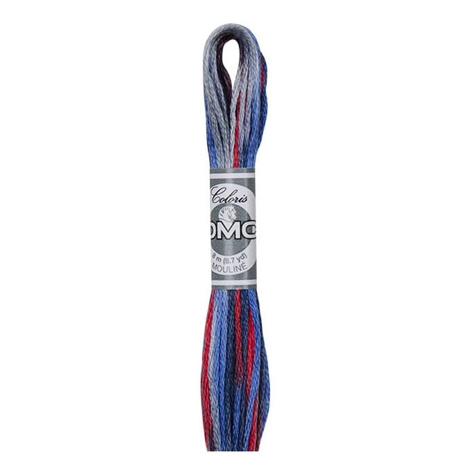 DMC Blue and Red Coloris Mouline Cotton Thread 8m (4512) image number 1