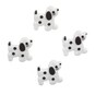 Trimits Black and White Dog Craft Buttons 4 Pieces image number 1