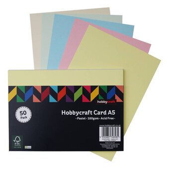 Pastel Card A5 50 Pack