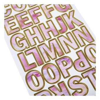 Rose Quartz Chipboard Stickers 78 Pieces