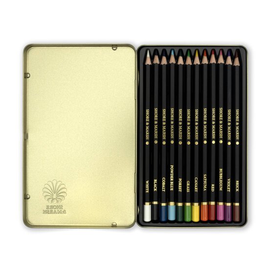 Shore & Marsh Assorted Colouring Pencils 12 Pack image number 3