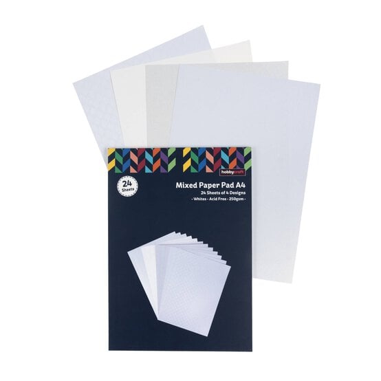 Mixed White Paper Pad A4 24 Sheets  image number 1
