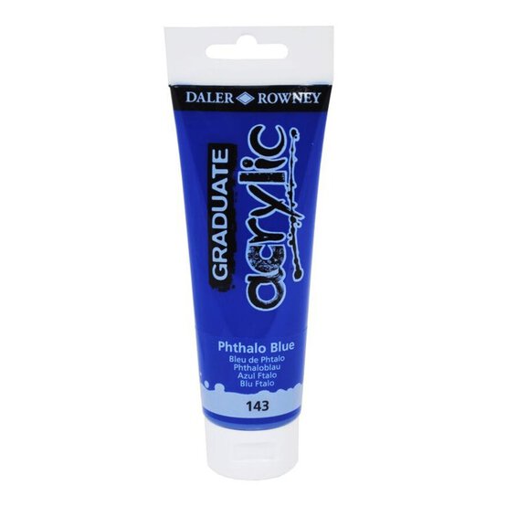 Daler-Rowney Graduate Phthalo Blue Acrylic Paint 120ml image number 1