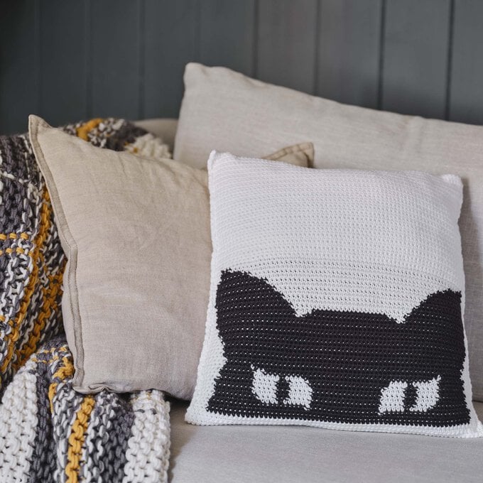 How to Crochet a Cat Cushion image number 1