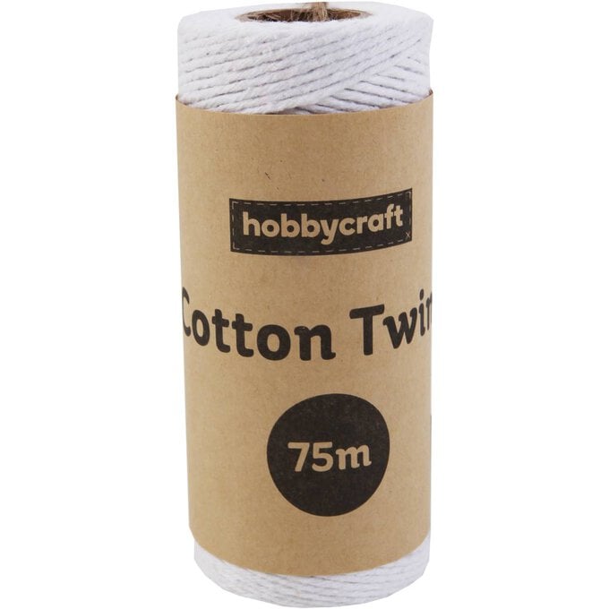 White Cotton Twine 75m image number 1