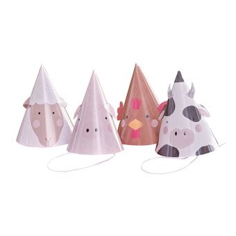 Ginger Ray Farm Animal Party Hats 8 Pack