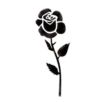 Rose Stencil 10cm x 25cm 