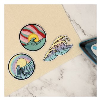Sun and Surf Iron-On Patches 3 Pack