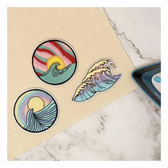 Sun and Surf Iron-On Patches 3 Pack image number 2