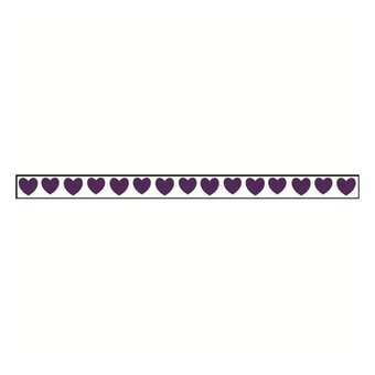 Purple Hearts Satin Ribbon 6mm x 4m