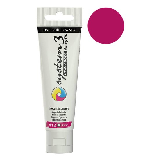 Daler-Rowney System3 Process Magenta Heavy Body Acrylic 59ml image number 1