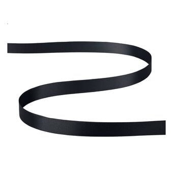 Black Double-Faced Satin Ribbon 12mm x 5m