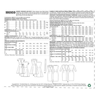 McCall’s Women’s Dress Sewing Pattern M6959 (6-14)
