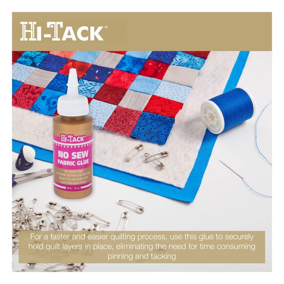 Impex Hi-Tack No-Sew Fabric Glue 60ml image number 3