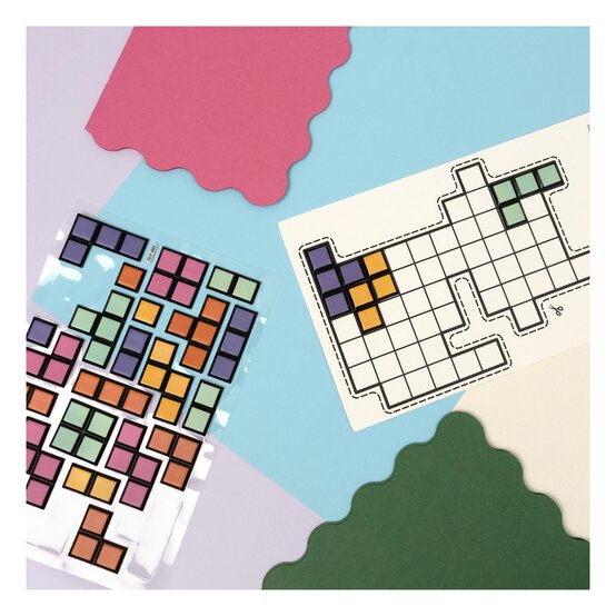 Red and Purple Block Puzzle Stickers image number 2