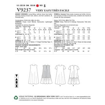 Vogue A-Line Dress Sewing Pattern V9237 (16-26)