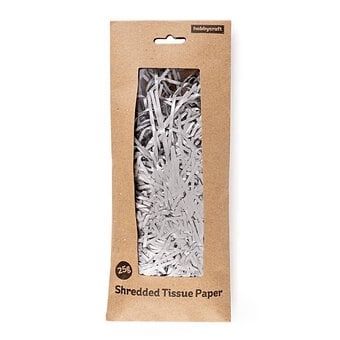 Silver Shredded Tissue Paper 25g image number 3