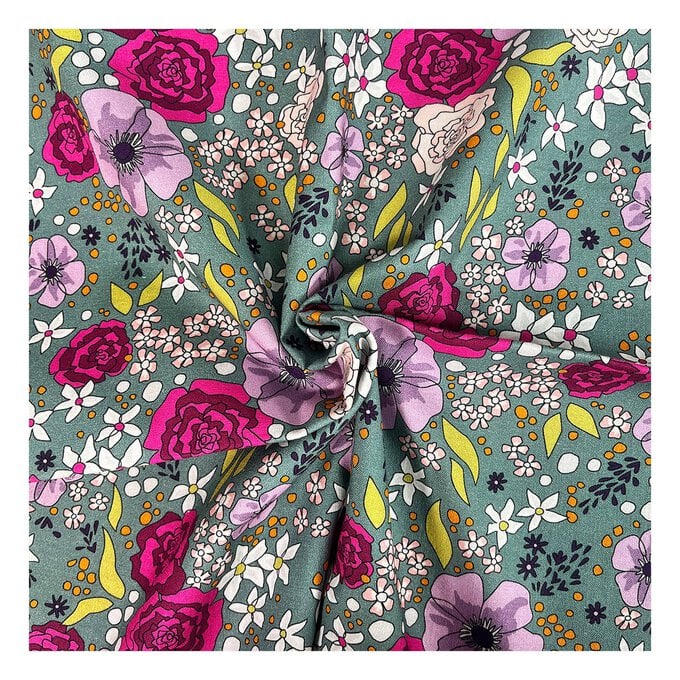 Midnight Meadows Garden Cotton Fabric by the Metre image number 1