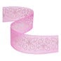 Pink Butterfly Organdie Ribbon 25mm x 3m image number 1