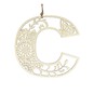 Wooden Filigree Hanging Letter C 12cm image number 3