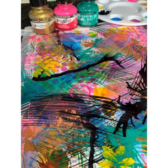 Daler-Rowney System3 Yellow Ochre Acrylic Ink 29.5ml image number 4