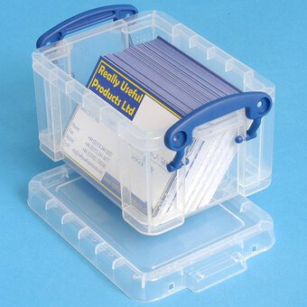 Really Useful Clear Plastic Storage Box 0.3 Litres image number 3