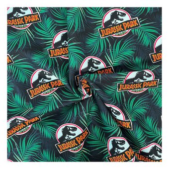Jurassic Park Logo Cotton Fabric by the Metre