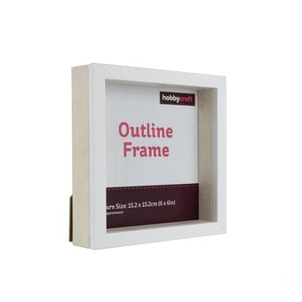 White Outline Frame 15cm x 15cm