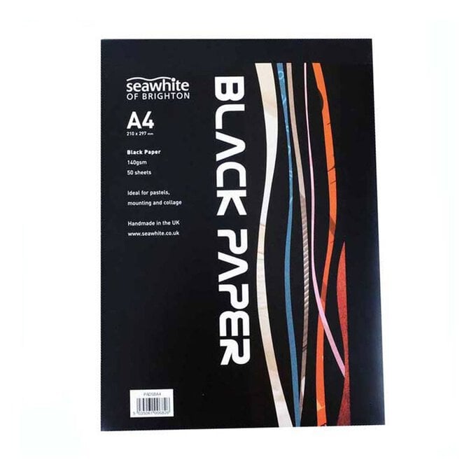 Seawhite Black Paper Pad A4 50 Sheets image number 1