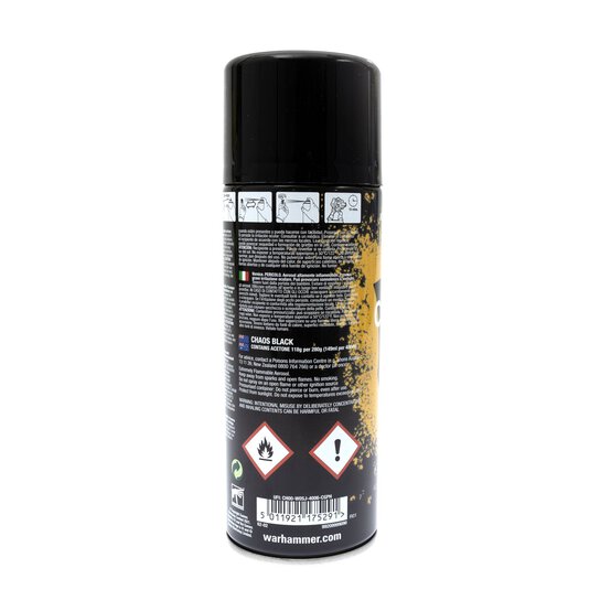 Citadel Chaos Black Spray Paint 400ml image number 4