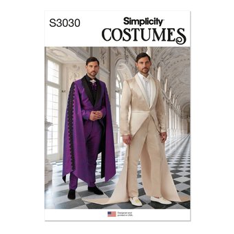 Simplicity Men's Costume  Sewing Pattern S3030 (BB 44-52)