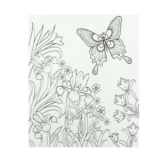 Butterfly Colour-in Canvas image number 1