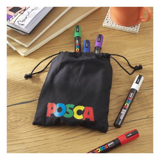 Uni-ball Posca Standard PC-5M Marker Pens and Pouch 12 Pack image number 4