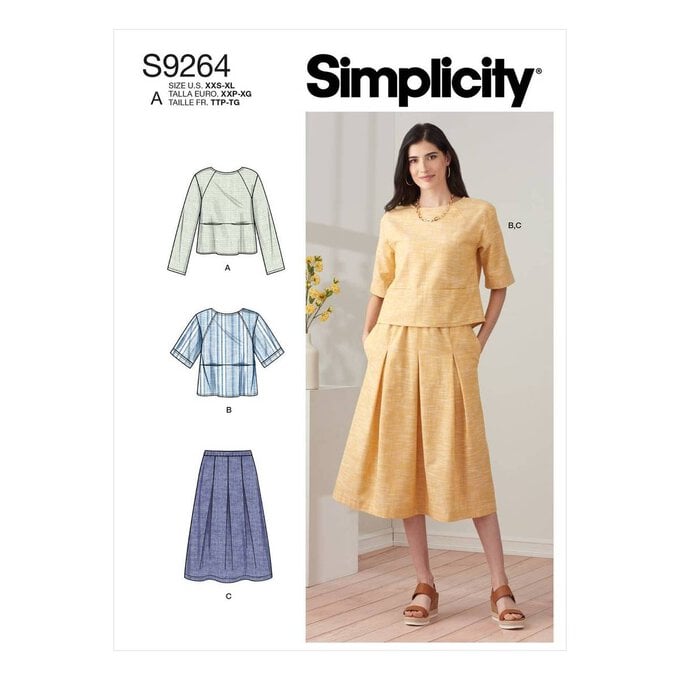 Simplicity Top and Skirt Sewing Pattern S9264 (XXS-XL) image number 1