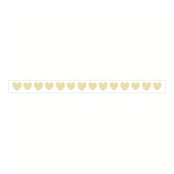 Cream Hearts Satin Ribbon 6mm x 4m